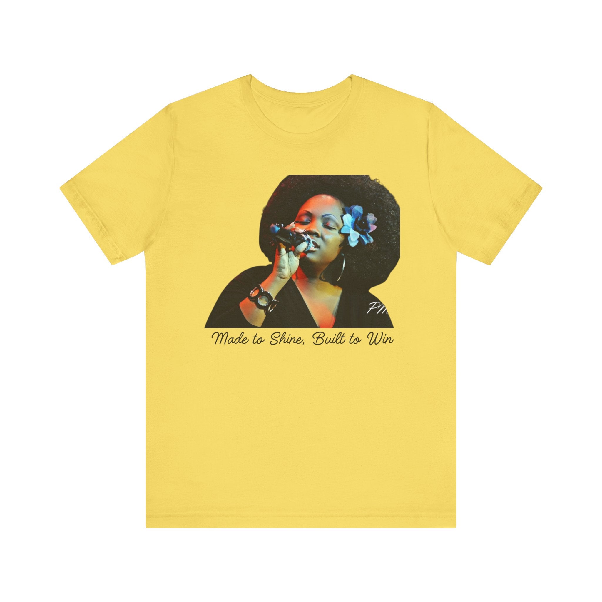 Empowerment T-Shirt – 'Made to Shine, Built to Win' Motivational Graphic Tee